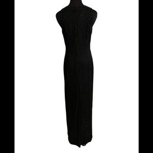 Vintage hand beaded black dress